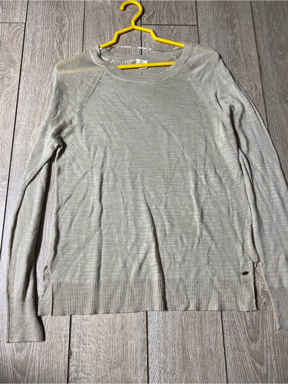O'Neill Pullover Lightweight Textured Burnout Sweater Grey Women's Sz M